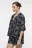 Блузка oversize домашняя сатиновая с коротким рукавом - цвет мультиколор - 2