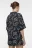 Блузка oversize домашняя сатиновая с коротким рукавом - цвет мультиколор - 3
