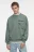 Свитшот хлопковый с накладным карманом на груди - цвет зеленый - 2
