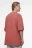 Футболка oversize с открытыми срезами и принтом-вышивкой - цвет красный - 4