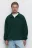 Толстовка oversize флисовая с воротником на молнии - цвет зеленый - 2