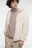 Худи oversize на молнии флисовая с капюшоном - цвет ванильный - 1
