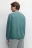 Свитшот oversize хлопковый однотонный с начесом - цвет зеленый - 4