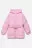 Куртка стеганая с поясом и капюшоном с ушками - цвет розовый - 9