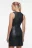 Платье-футляр мини без рукавов - цвет черный - 4