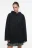 Худи oversize флисовая с капюшоном и карманами - цвет черный - 1