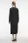 Платье миди прямое с длинными рукавами и разрезом - цвет черный - 5