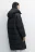 Пальто oversize стеганое длинное с капюшоном - цвет черный - 3