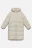 Пальто oversize стеганое длинное с капюшоном - цвет молочный - 8