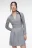 Платье-рубашка мини приталенное с V-вырезом - цвет серый - 2