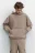 Худи oversize утепленная с капюшоном и карманом - цвет бежевый - 2