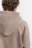 Худи oversize утепленная с капюшоном и карманом - цвет бежевый - 7