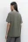 Футболка oversize хлопковая с принтом - цвет зеленый - 4