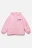 Куртка oversize короткая утепленная с капюшоном - цвет розовый - 9