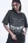 Футболка oversize состаренная с принтом в стиле гранж - цвет черный - 9