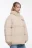 Куртка oversize дутая из вельветовой ткани - цвет бежевый - 4