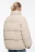 Куртка oversize дутая из вельветовой ткани - цвет бежевый - 5
