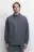 Худи oversize флисовая на молнии с воротником-стойкой - цвет серый - 3