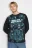 Лонгслив oversize хлопковый с космическим принтом - цвет черный - 2