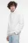 Худи oversize хлопковая с флисовым утеплением - цвет белый - 4