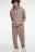 Худи oversize хлопковая с флисовым утеплением - цвет коричневый - 1