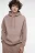 Худи oversize хлопковая с флисовым утеплением - цвет коричневый - 2