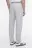 Брюки-джоггеры трикотажные с флисовым утеплением - цвет серый - 4