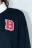 Лонгслив oversize с воротником-поло и вышивкой - цвет синий - 7