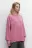 Свитшот oversize с вареным эффектом и начесом - цвет розовый - 3