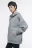 Худи oversize на молнии из неопрена - цвет серый - 4