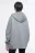Худи oversize на молнии из неопрена - цвет серый - 5