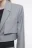 Пиджак укороченный однобортный с кокеткой - цвет серый - 7