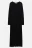 Платье макси прямое с завязками на груди - цвет черный - 8