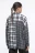 Рубашка oversize клетчатая в стиле пэчворк - цвет черный - 6