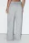 Брюки домашние трикотажные с поясом-резинкой - цвет серый - 3