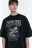Футболка oversize с принтом - цвет черный - 2