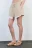 Шорты трикотажные с контрастной подкладкой - цвет бежевый - 3