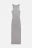 Платье-майка макси в рубчик с вареным эффектом - цвет серый - 9