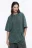 Футболка oversize с состаренным эффектом - цвет зеленый - 2