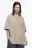 Футболка oversize с состаренным эффектом - цвет бежевый - 2