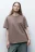 Футболка oversize однотонная из футера - цвет бежевый - 2