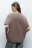 Футболка oversize однотонная из футера - цвет бежевый - 4