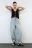 Джинсы baggy fit удлиненные со средней посадкой - цвет синий - 1