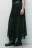 Юбка макси шифоновая с асимметричным низом - цвет черный - 3