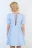 Платье baby-doll мини с коротким рукавом - цвет голубой - 4