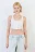 Топ-жилет облегающий с вареным эффектом - цвет белый - 2