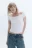 Топ off-shoulders из фактурной ткани - цвет белый - 2