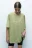 Футболка oversize спортивная из сетки с принтом - цвет зеленый - 2