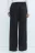 Брюки широкие трикотажные с лампасами - цвет черный - 4