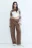 Брюки baggy fit широкие из твила - цвет коричневый - 5